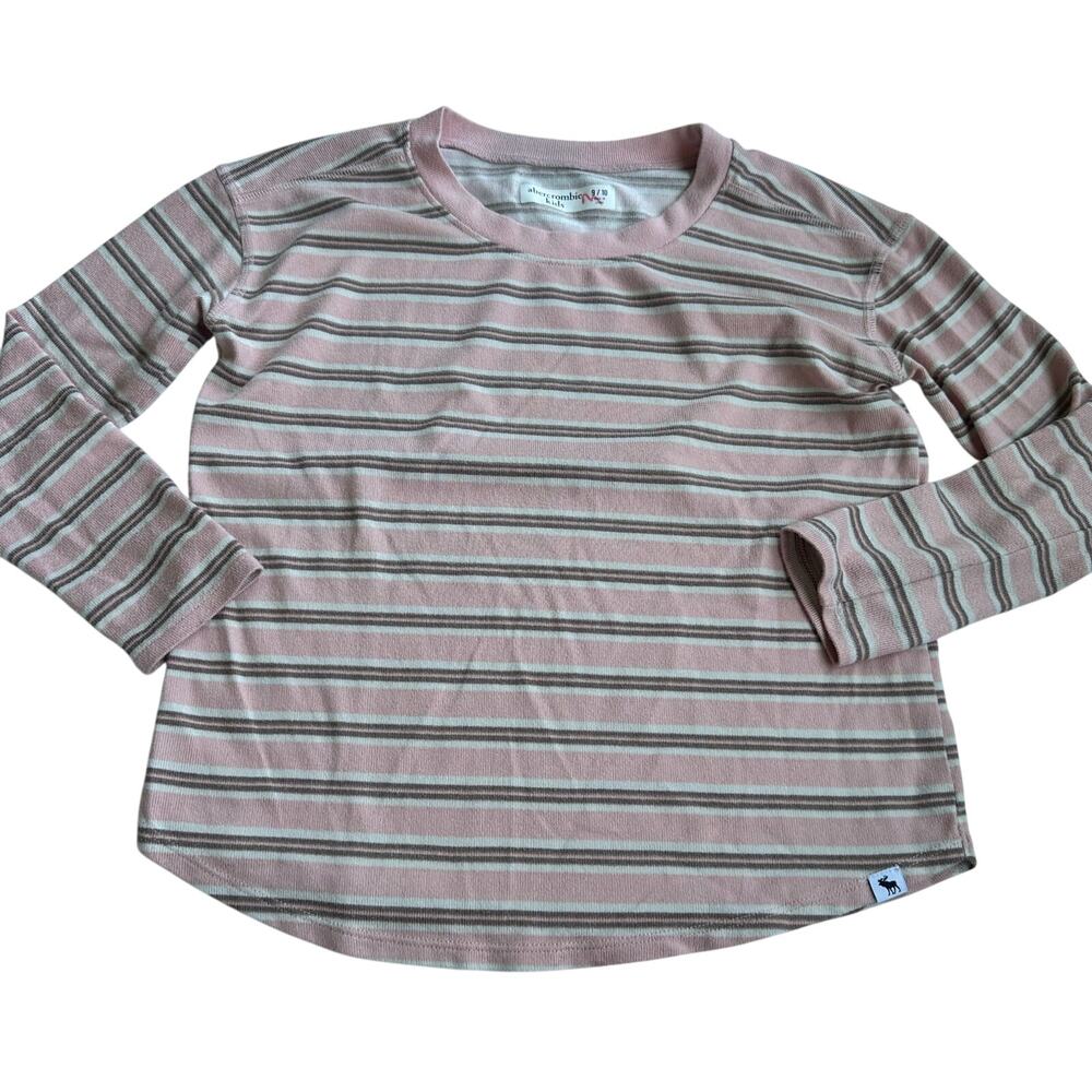 Abercrombie Kids Pink & Brown Striped Sweater - Size 9/10